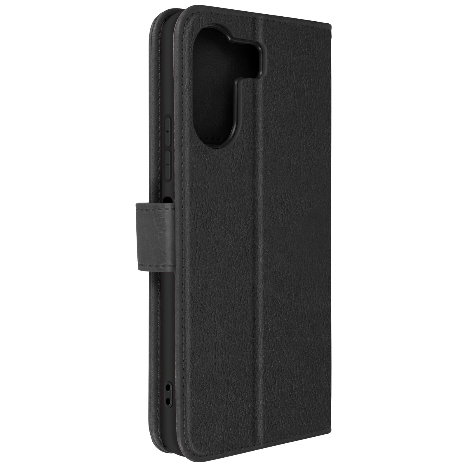 Funda Xiaomi Redmi 13C y Poco C65 Avizar en cuero negro con soporte