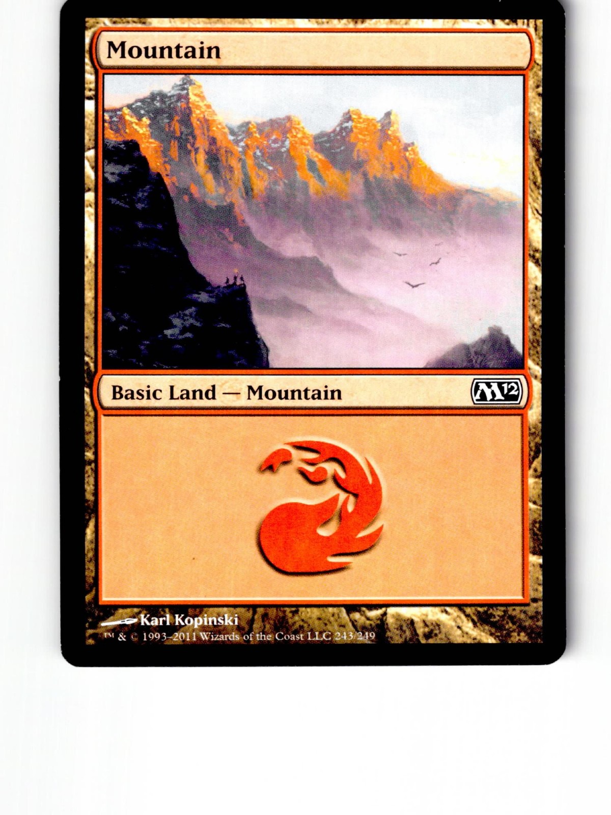 Set Of 4 Mountain  243 Land Magic 2012 (M12) Magic: The Gathering Lightly Played