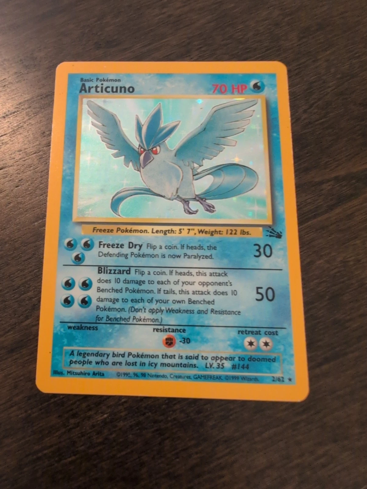 Articuno 2/62 Fossil Holo