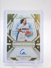 COLE ANTHONY 2023-24 FLAWLESS DRAFT GEM SIGNATURES GOLD MAGIC AUTO 08/10