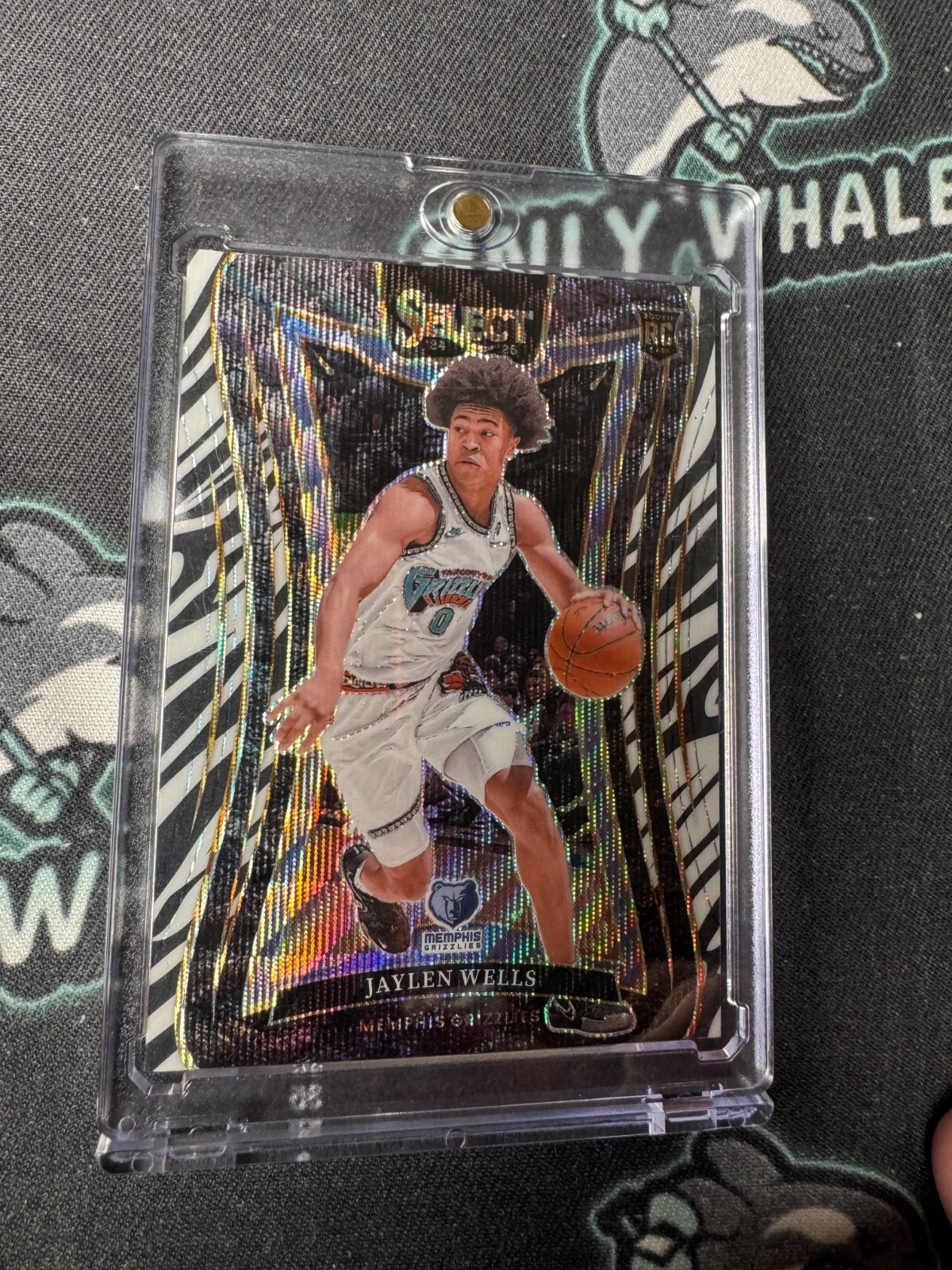 2024-25 Panini Select Jaylen Wells Mezzanine SSP Zebra Prizm Rookie RC Grizzlies