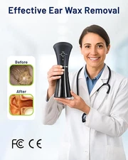 Upgraded Ear Wax Removal with One-Piece Waste Tank, Safe Cleaner with Water Temp