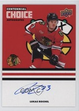 2025 Chicago Blackhawks Centennial Choice Signatures Lukas Reichel #CS-LR Auto