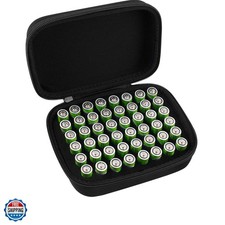 Hard Battery Organizer Storage Box Carrying Case Bag - Holds 48 Batteries AA ...