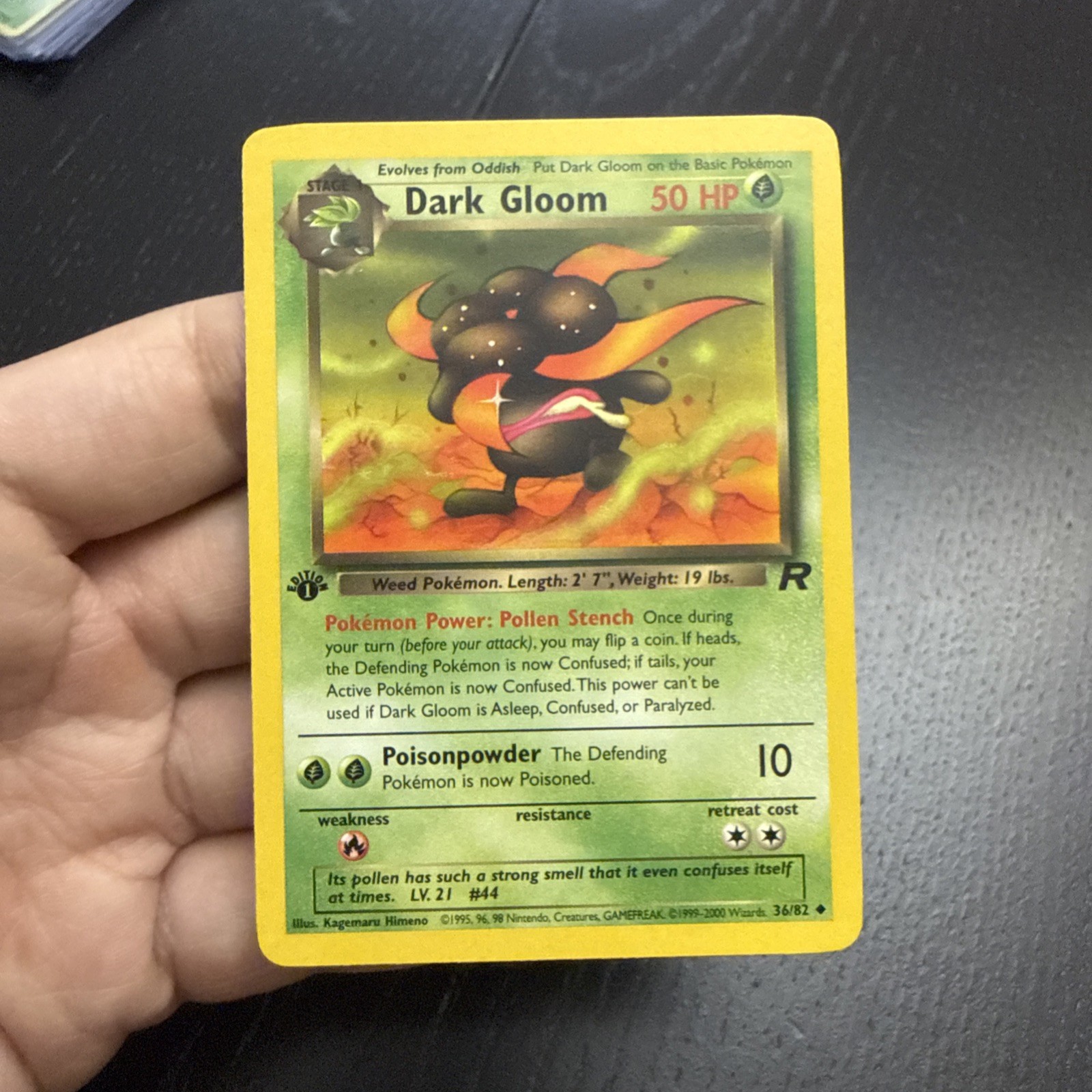 Pokémon TCG WOTC 1999 Team Rocket First Edition - Dark Gloom 36/82 NM