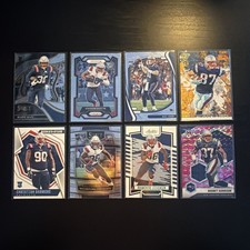 New England Patriots 8 Card Lot Rookies & Inserts Panini NFL Football Cards Lot