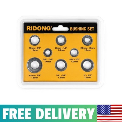 Saw Blade Bushing Set Adapter Ring, Reduction Ring Combo, Silver