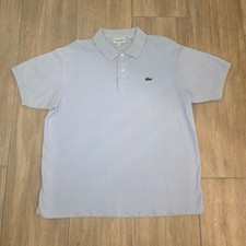 Lacoste Classic Fit Polo Shirt Mens XL Light Blue Crocodile Logo Cotton