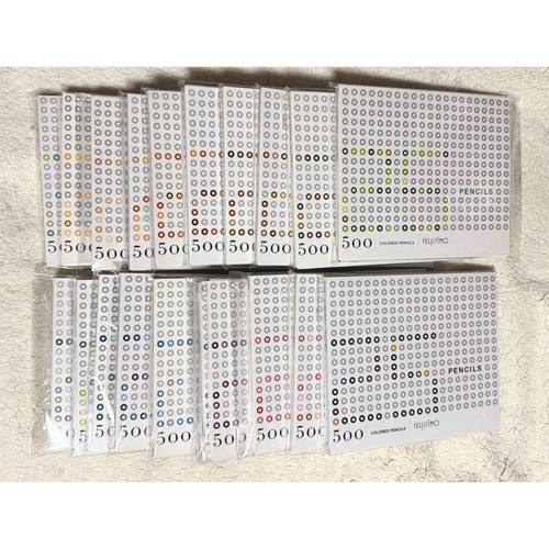 FELISSIMO 500 Colored Pencils Complete Set 20 Cases 500 Colors Japan Used