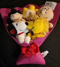 PEANUTS Snoopy Woodstock Charlie Lucy 16" Bouquet Valentine's gift Plush New