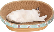 Extra Large Cat Scratcher Bed, 21.6" X 14.9" X 4.3" XL XXL Cat Scratch Cardboard