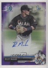 2017 Bowman Draft Chrome Pick Purple Refractor /250 Riley Mahan #CDA-RM Auto qm6