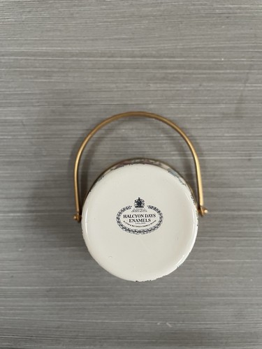 Halcyon Days Enamels Pot Pourri Pail with Handle  - Picture 5 of 7