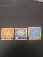 Pokemon Artbox Stickers Vintage Articuno 144 Zapdos 145 Moltres 146 NM Lot Of 3