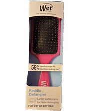 Wet Brush Paddle Hair Brush For wet or dry hair - Pink damage box