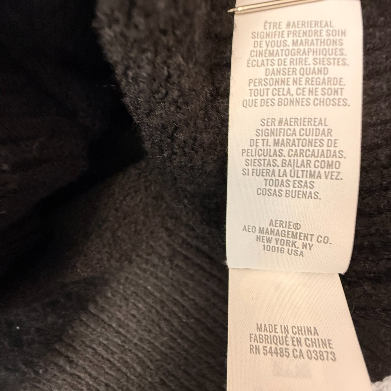 Aerie Women's Size Large Solid Black Minimalist C… - image 5