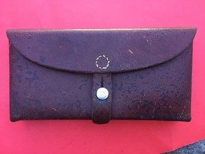 Vintage Swiss Army brown leather ammo pouch 1955 good condition