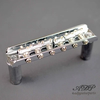 WD-MUSIC Chevalet 6 pontets Conversion Telecaster avec Bigsby B5/50 Chrome