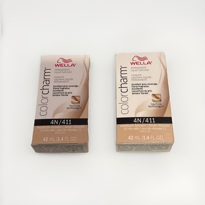 Wella Color Charm Permanent Hair, 4NN Intense Medium Brown 1.4 oz (2pack)