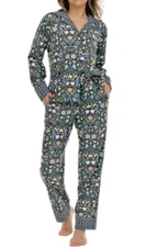 Vera Bradley Womens 100% cotton 2-piece Iconic print PJ Pajama Set Sz  Small NEW