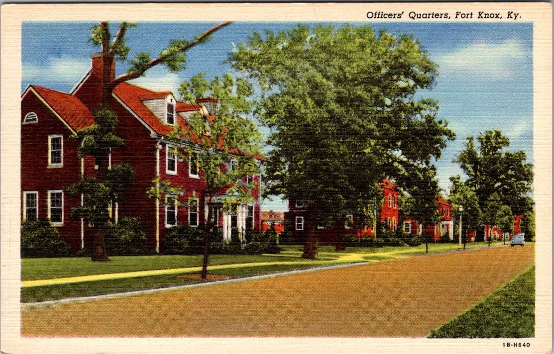 Vintage Postcard U.S. Army Military Officer's Quarters Fort Knox Kentucky