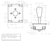 RetroArcade.us Competition Style Arcade Joystick RED Top 4 or 8 Way switchable