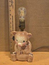 Teddy Bear Table Lamp Nursery Lamp   Ceramic  Light Brown  9