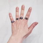 Lot of 4 Vintage 925 Sterling Silver Gemstone Rings Women Size 5.5 ~ 7