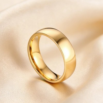 Stainless Steel Wedding Band Ring Men Women Multiple Colors US Size 4-15