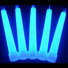 Glow Sticks Bulk Wholesale, 25 6” Industrial Grade Blue Light Sticks. Bright ...