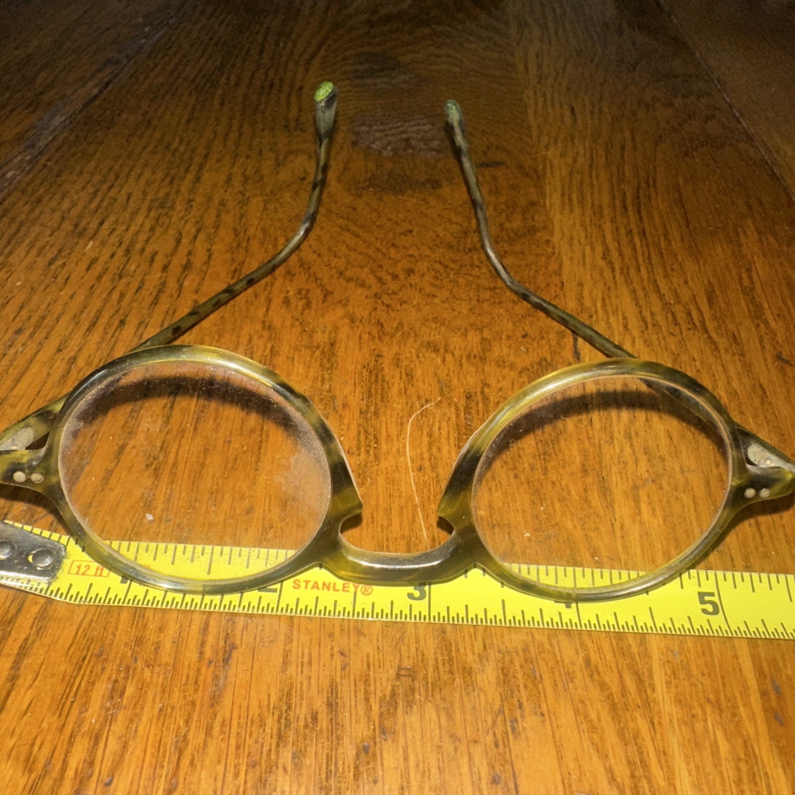 1920? Library Spectacles Round Tortoise Celluloid… - image 12