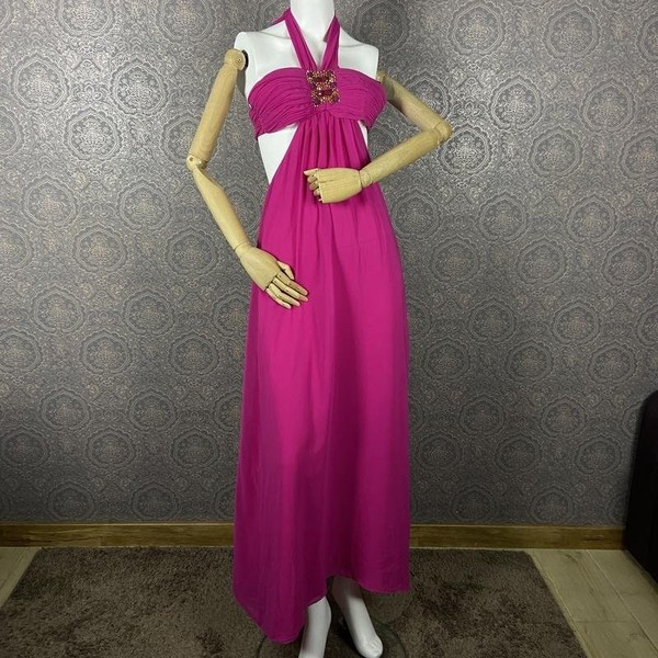 Women H&M Dress Pink Polyester 34 / XS / 42