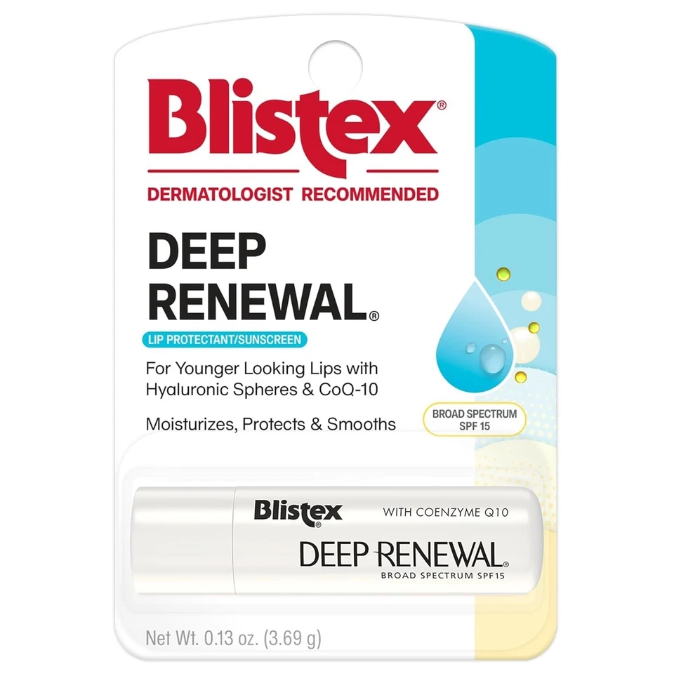 Pacote com 5 protetores labiais Blistex Deep Renewal, FPS 15 (0,13 oz) cada novo visual - Imagem 3 de 4