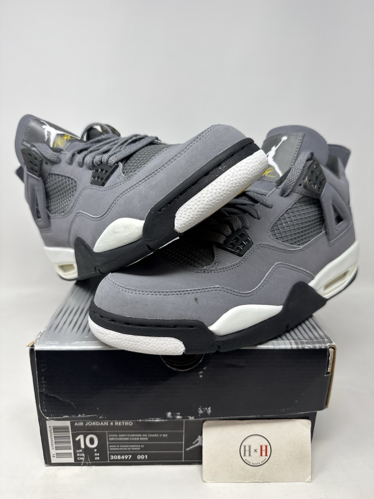 Nike Air Jordan 4 Retro Cool Grey 2004 Talla 10 Auténticas Usadas Raras De Colección Aj4