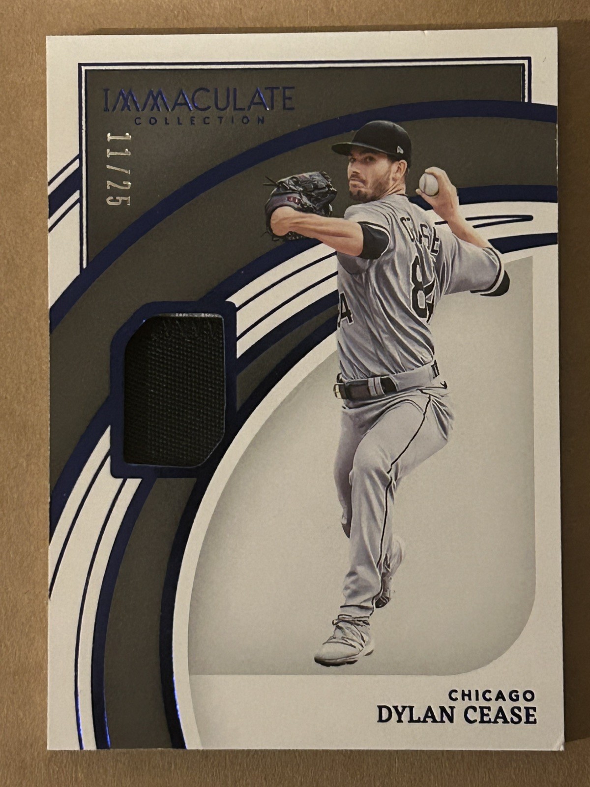 2022 Panini Immaculate Collection Dylan Cease #99 Blue /25 Jersey Game Used