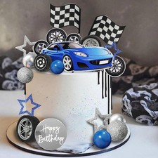 Race Car Cake Toppers Tyre Cake Decorations for Party Anniversary Supplies