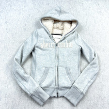 Abercrombie & Fitch Hoodie Girls XL Gray Full...