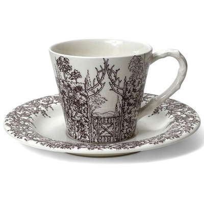 Hermes Les Maisons Enchantees Cup Saucer Tableware 2 set Francois