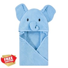 Touched by Nature Baby Organic Hooded Towel Blue Elephant