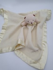 BABY SECURITY BLANKET BABY BABY YELLOW WITH TEDDY HEAD