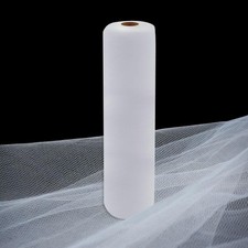 White Tulle Fabric Rolls 54 Inch by 10 Yards Fabric Tulle Bolt for Wedding Ch...