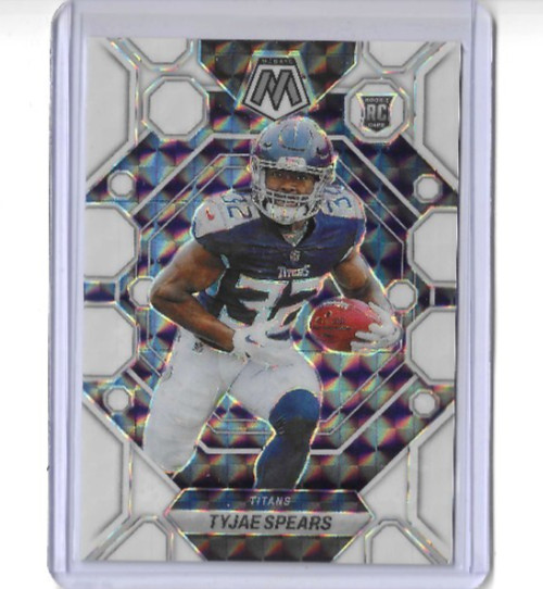 2023 Panini Mosaic Tyjae Spears White Mosaic /25 RC #369 Titans Seahawks HF