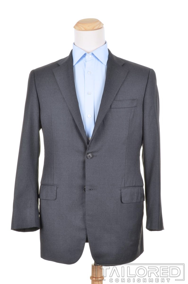 HICKEY FREEMAN Recent Solid Gray 100% Wool Blazer… - image 2