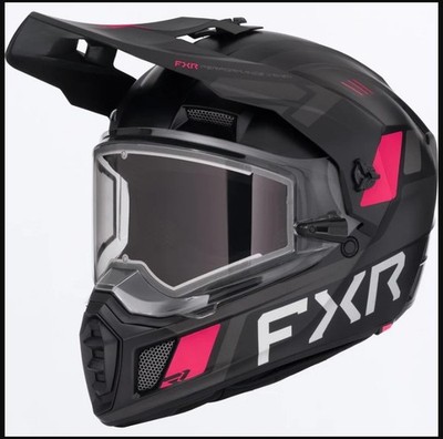 FXR Clutch X Snowmobile Helmet w/ Heated Shield Razz Pink M L XL 260670-1028