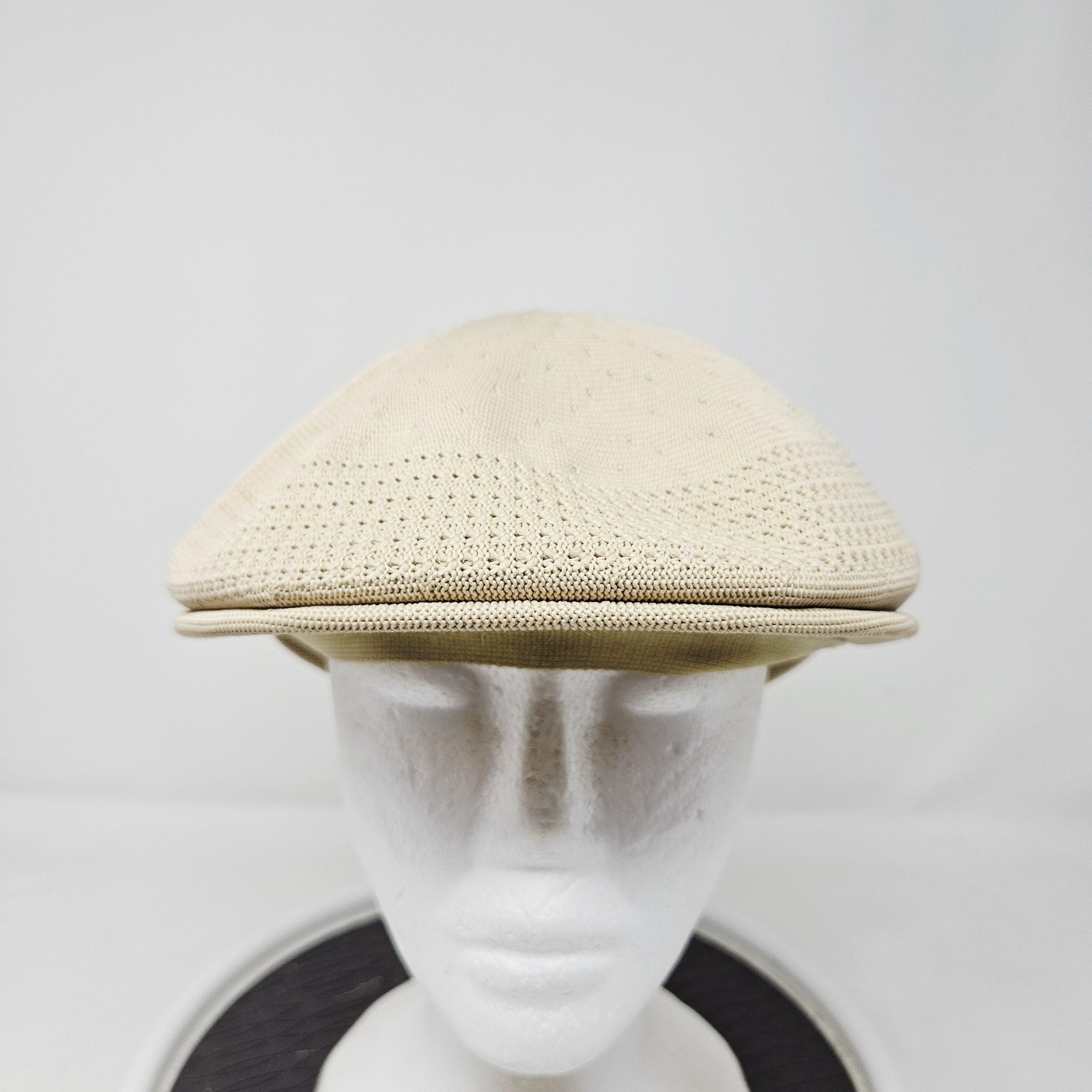 Kangol Hat Cap Flat Ivy Fitted Mens XL Beige Tropic 504 Ventair Knit Summer