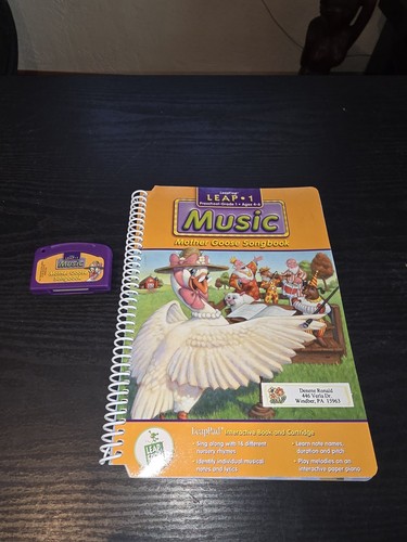 Vintage LeapFrog LeapPad Interactive Music MOTHER GOOSE SONGBOOK & Cartridge