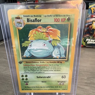 Bisaflor Venusaur Base Set 1st Ed 15/102 Holo Rare HP 100 German Pokemon
