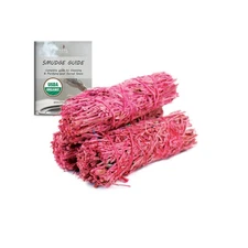 2 Pack Rose Sage Smudge Stick for Home Cleansing Negative Energy 4" inch Aroma