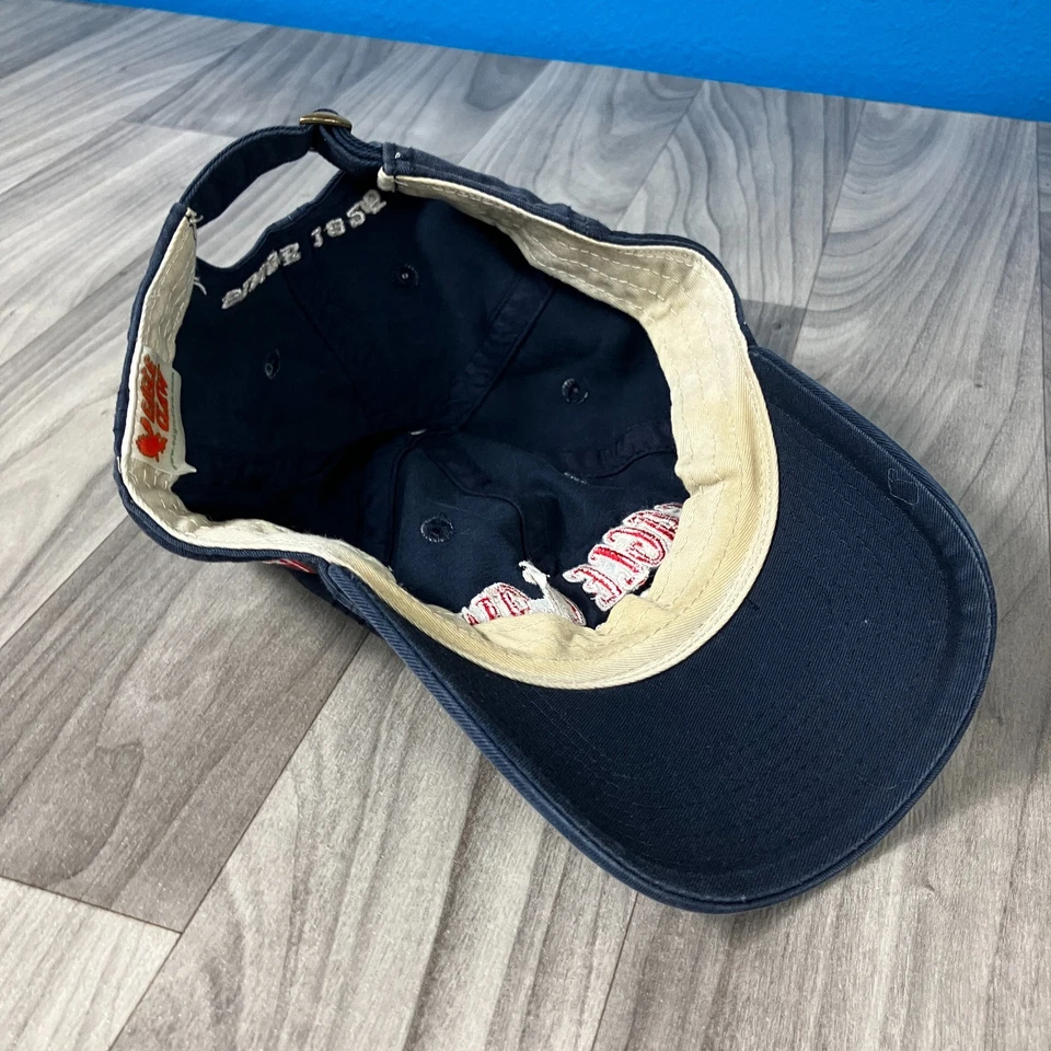 Ganchos de pesca bordados azul marino con correa trasera sombrero garra de águila 1925 para hombre Foto 4 de 4