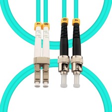 3 FT OM3 LC To ST MultiMode Fiber Patch Cable Duplex 10G/40G LSZH Jumper